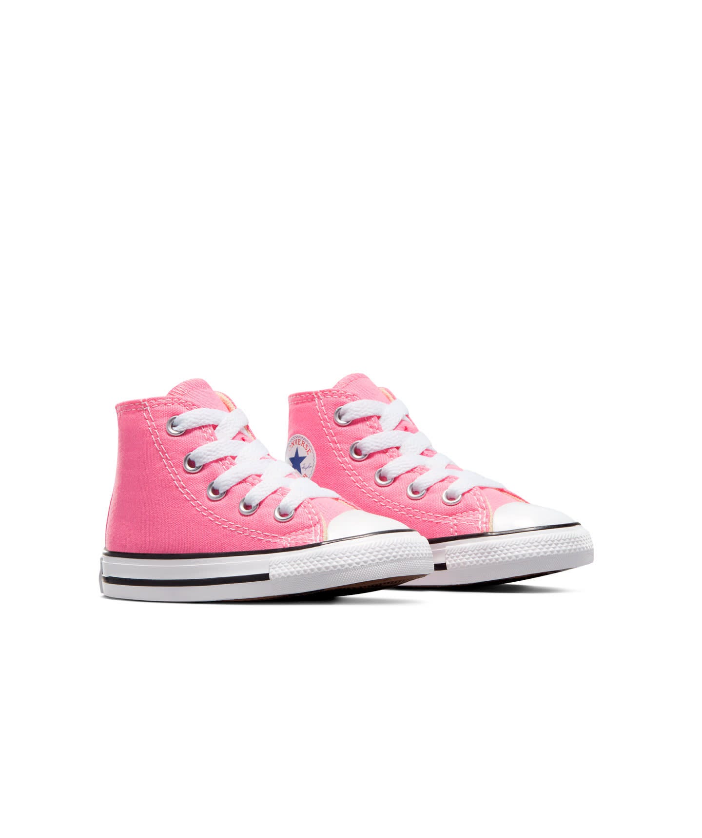 Tenis Converse Chuck Taylor All Star Rosas en Bota de Lona para Niñas Vista lateral derecha del par