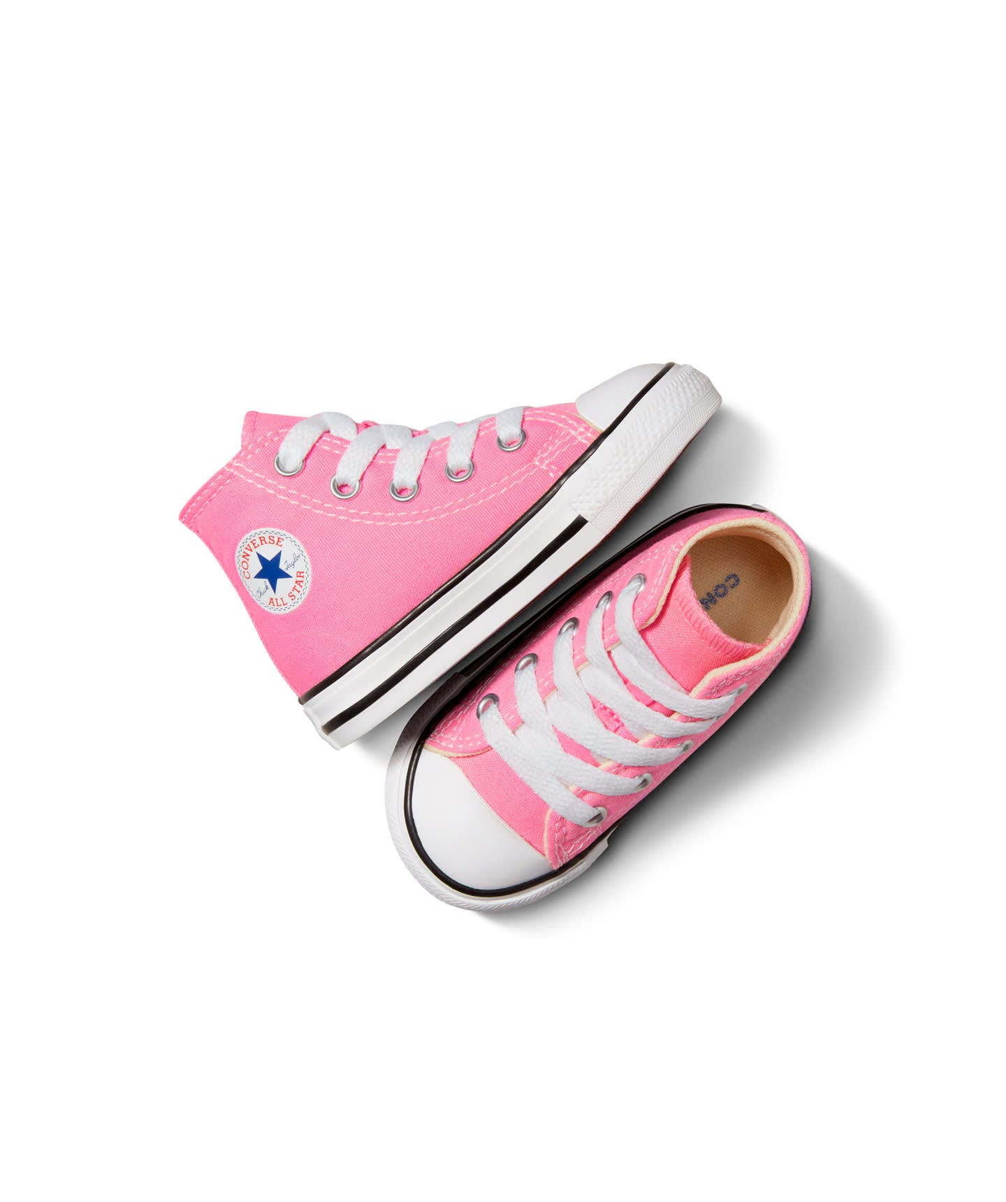 Tenis Converse Chuck Taylor All Star Rosas en Bota de Lona para Niñas Vista aérea