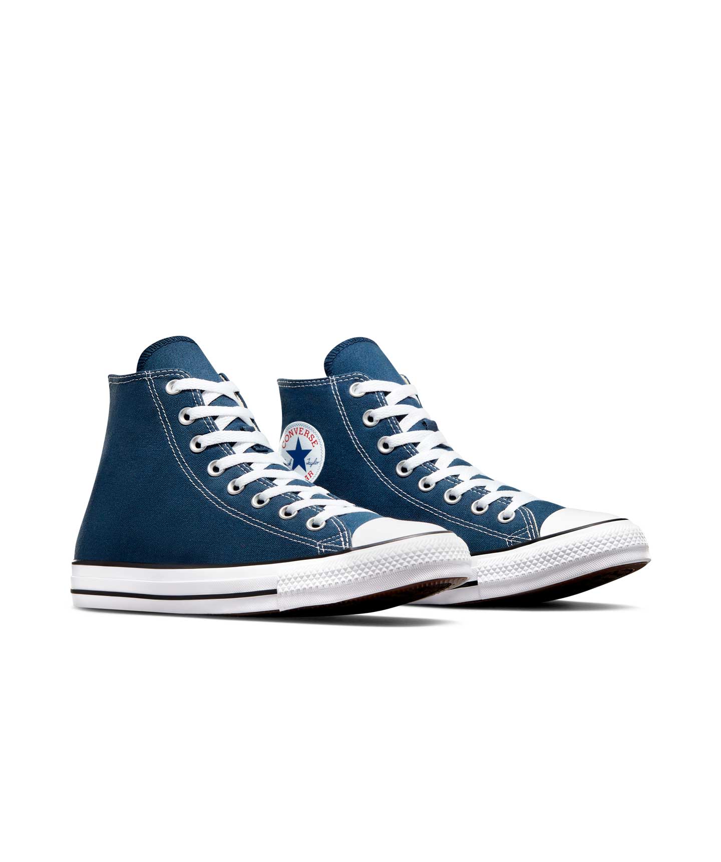  Tenis Converse Chuck Taylor All Star Azules en Bota de Lona Unisex Vista lateral derecha del par