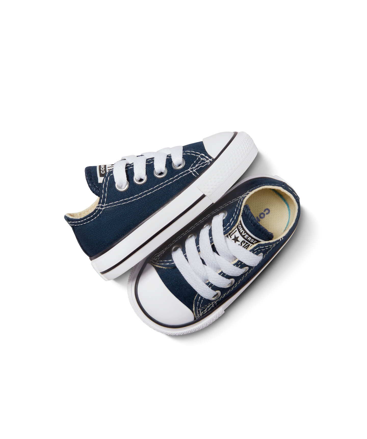 Tenis Converse Chuck Taylor All Star Azules en Choclo de Lona para Niños Vista aérea
