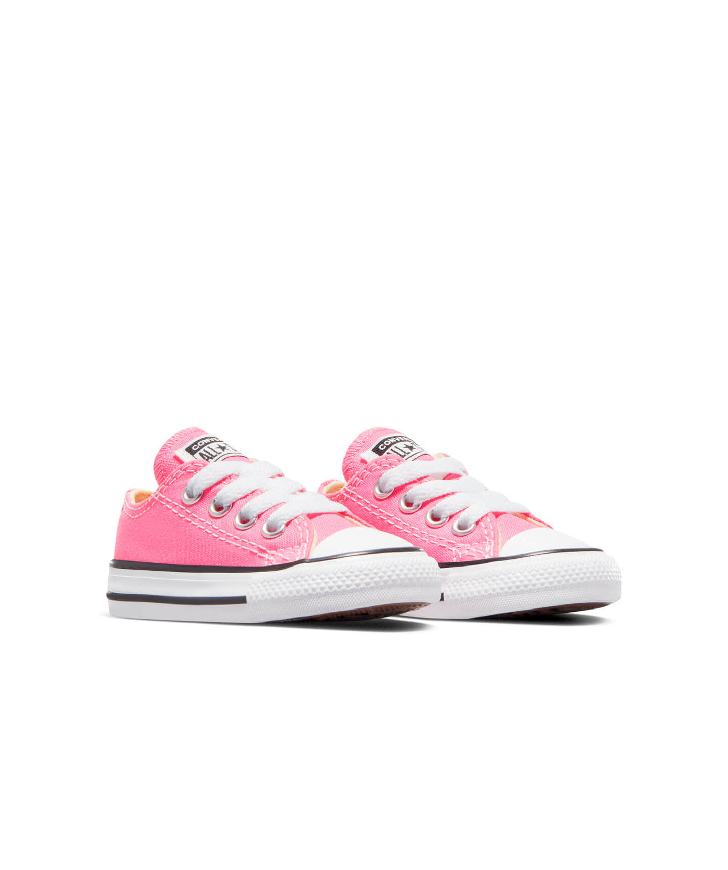 Tenis Converse Chuck Taylor All Star Rosas en Choclo de Lona para Niñas Vista lateral derecha del par