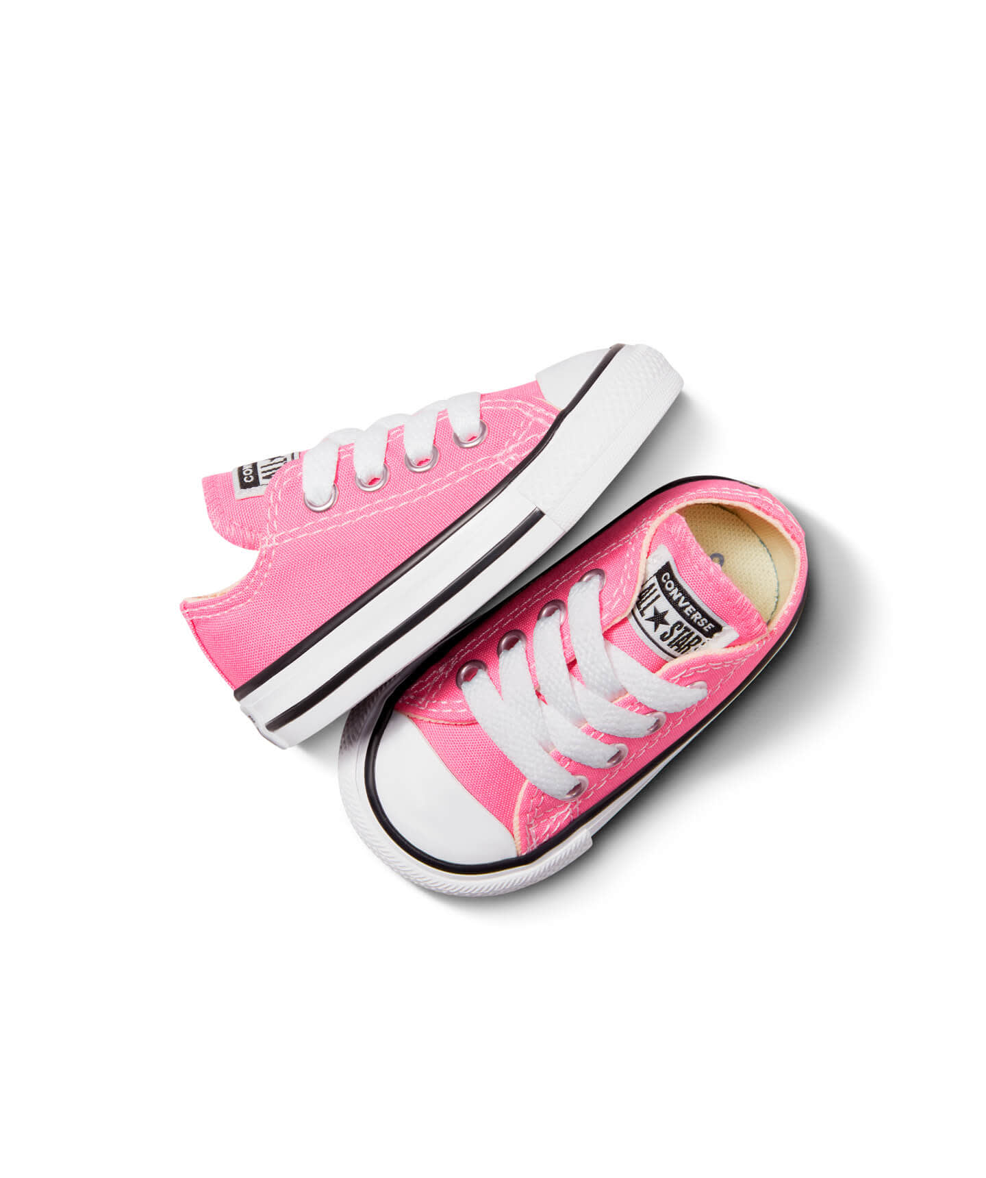 Tenis Converse Chuck Taylor All Star Rosas en Choclo de Lona para Niñas Vista aérea
