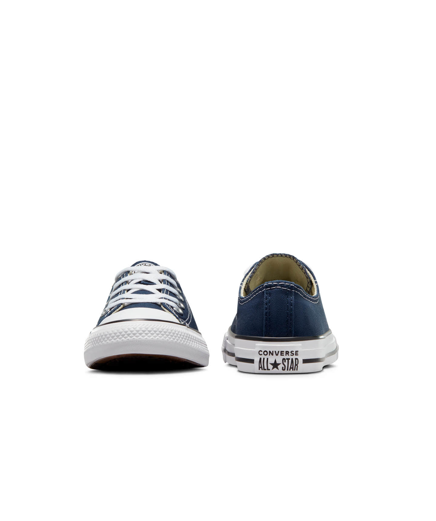 Tenis Converse Chuck Taylor Clásico Azules en Choclo de Lona para Niños Vista frontal y trasera