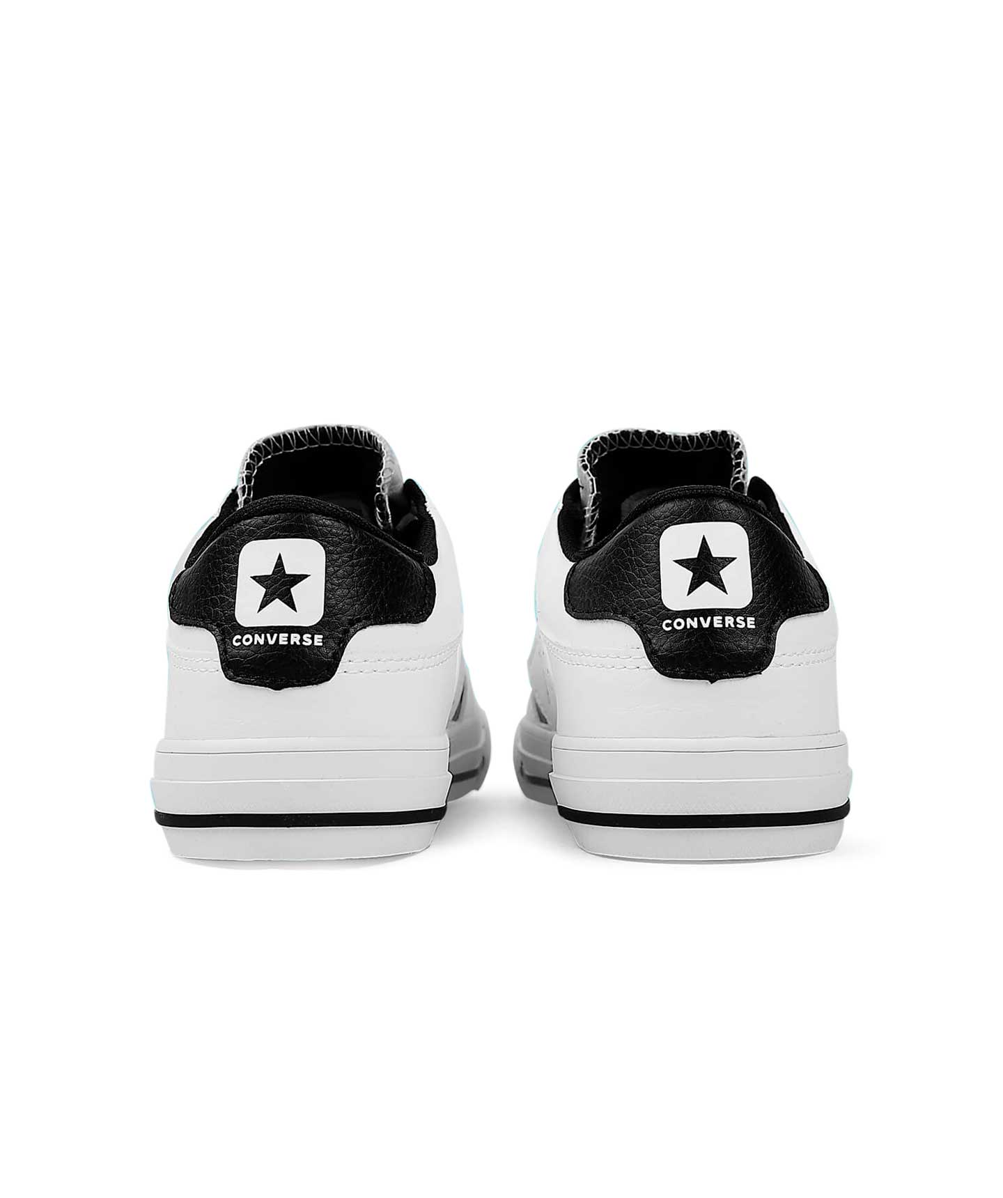 Tenis Converse Tre Star Blancos en Choclo Tipo Piel para Niños Vista trasera