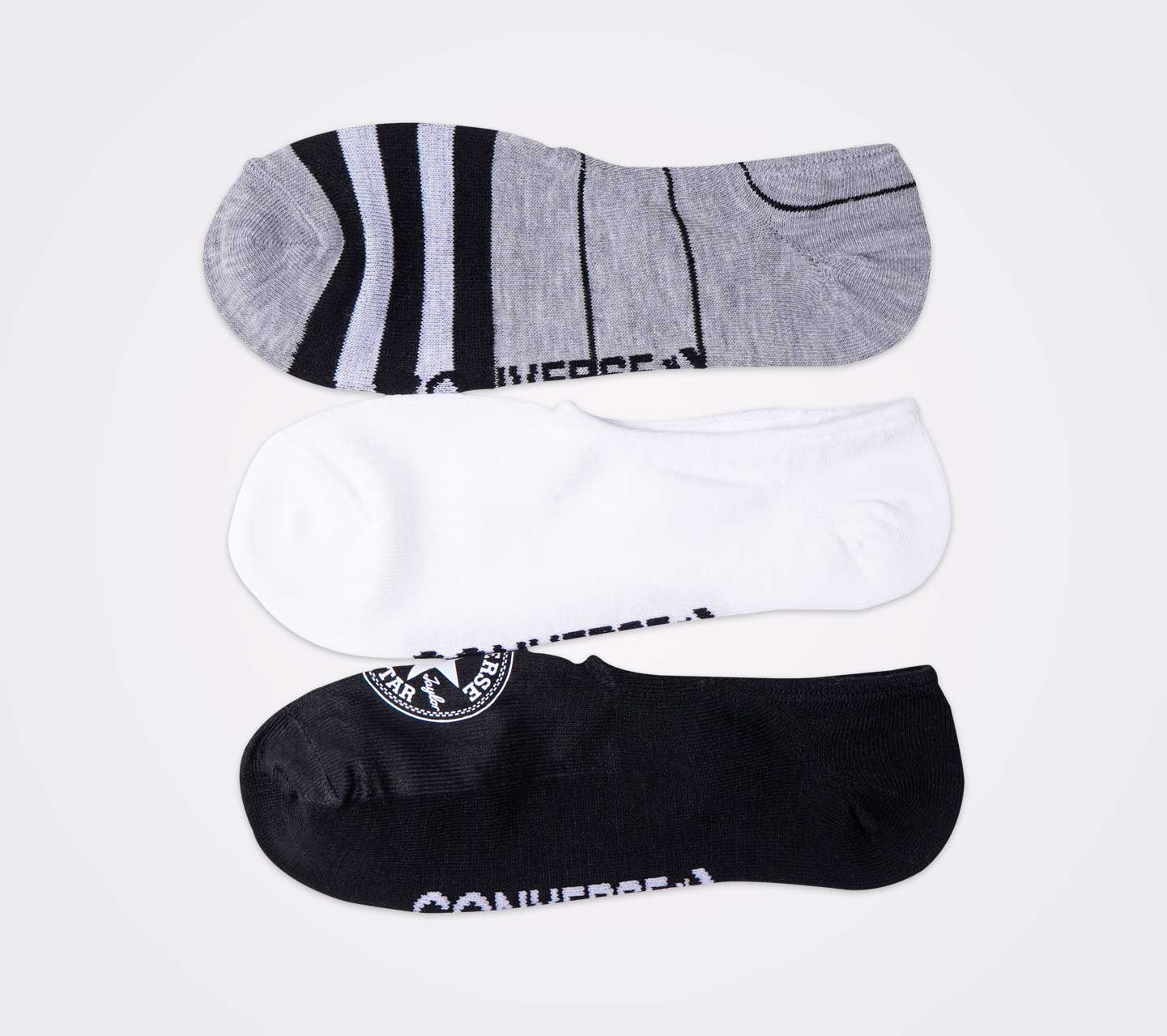 Tripack de Calcetines Converse Chuck Taylor Multicolor Básicos para Hombre Vista lateral izquierda