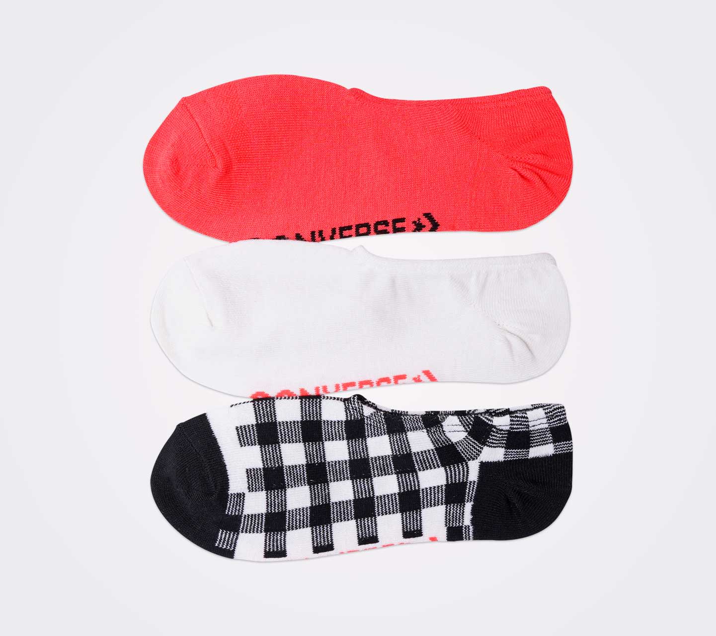 Tripack Converse de Calcetines Cortos Multicolor para Mujer Vista lateral izquierda
