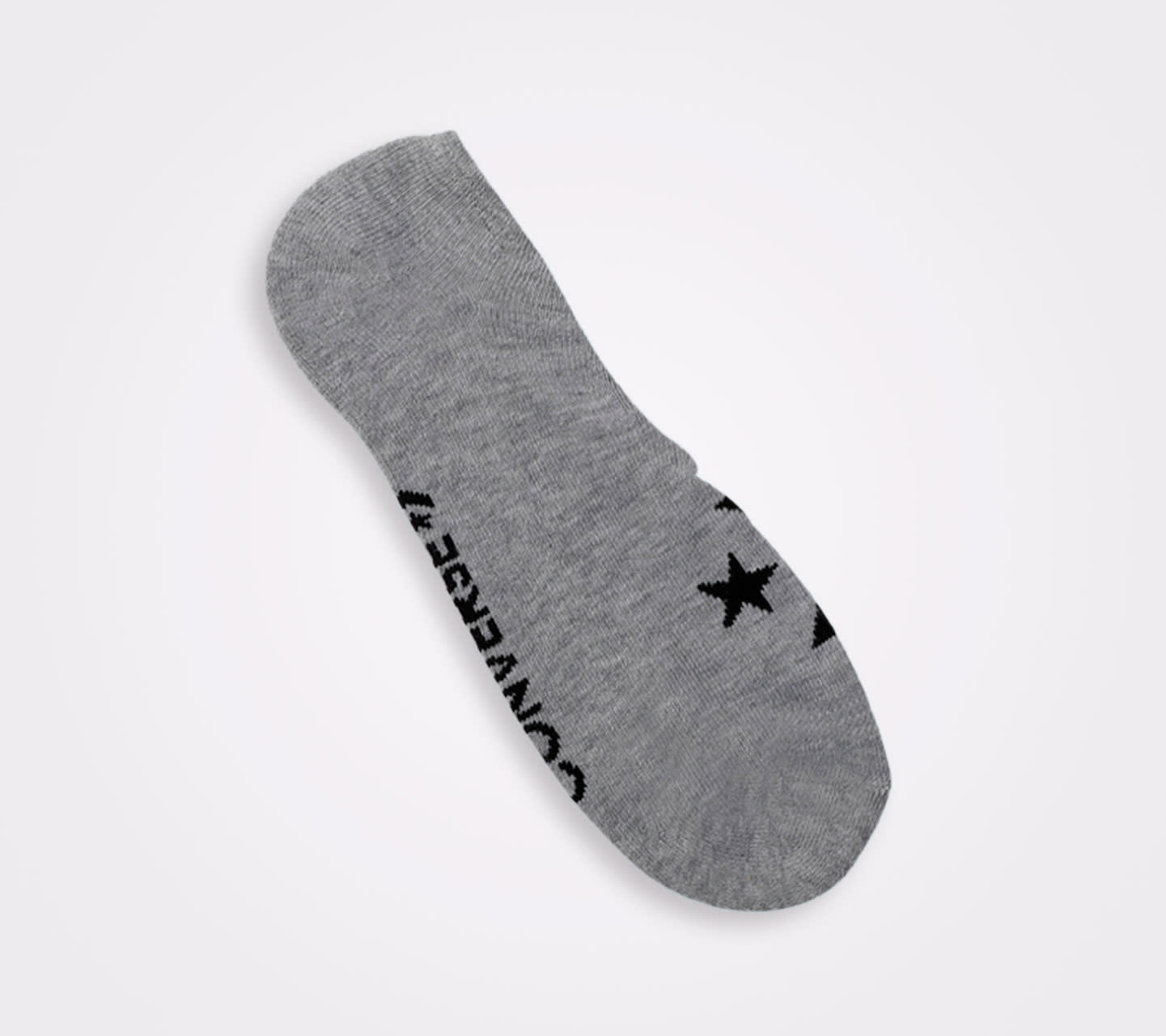 Calcetines Converse Star Chevron Tripack Colores Básicos Unisex Vista del par en gris