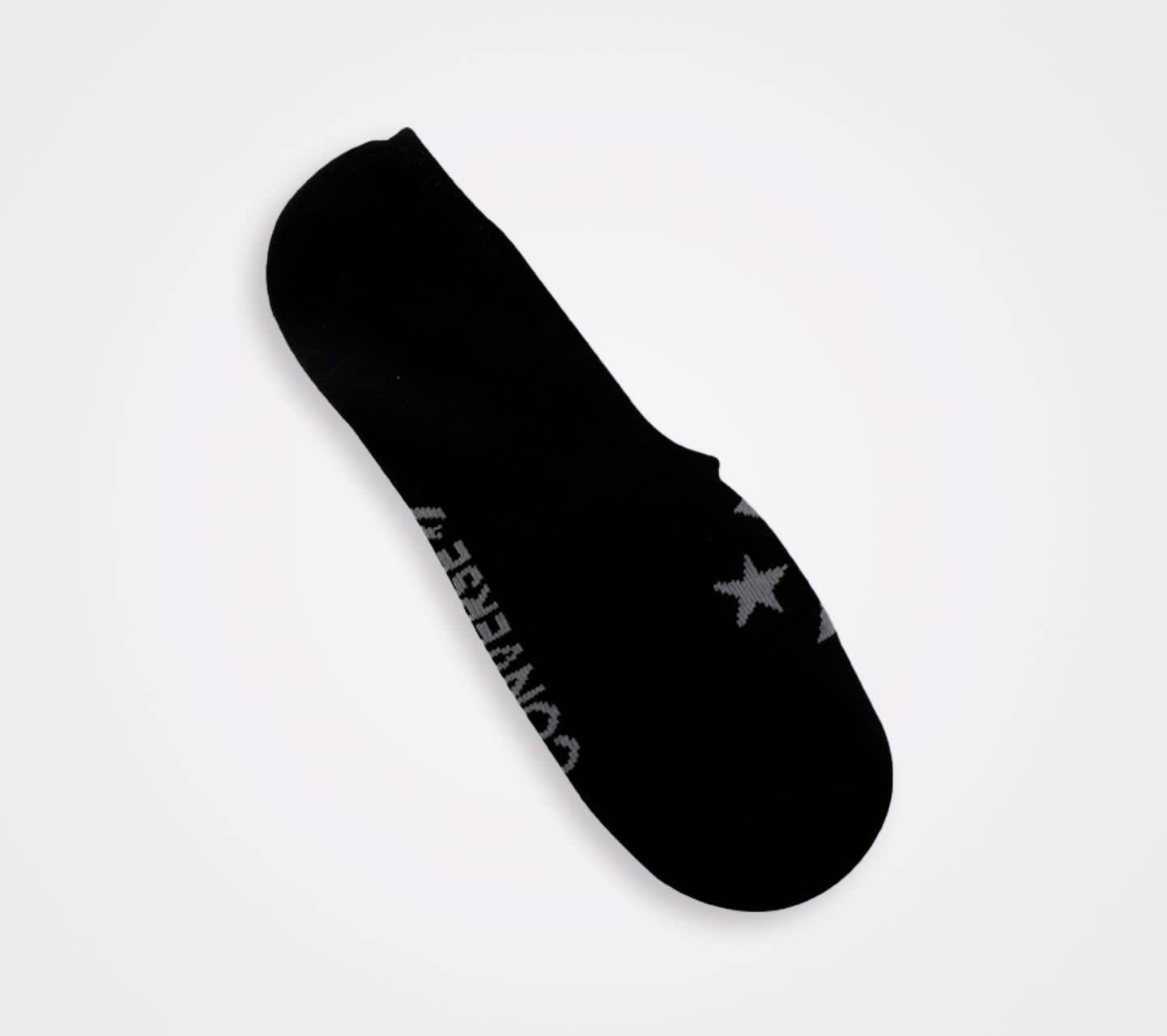Calcetines Converse Star Chevron Tripack Colores Básicos Unisex Vista del par negro