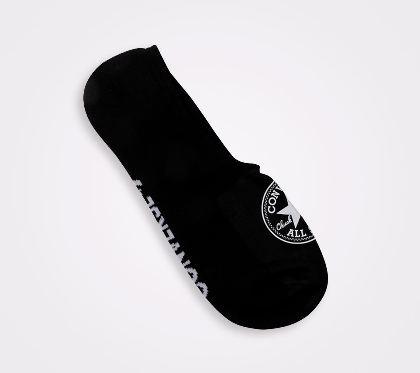 Calcetines Converse Chuck Taylor Tripack Multicolor Unisex Vista del par negro