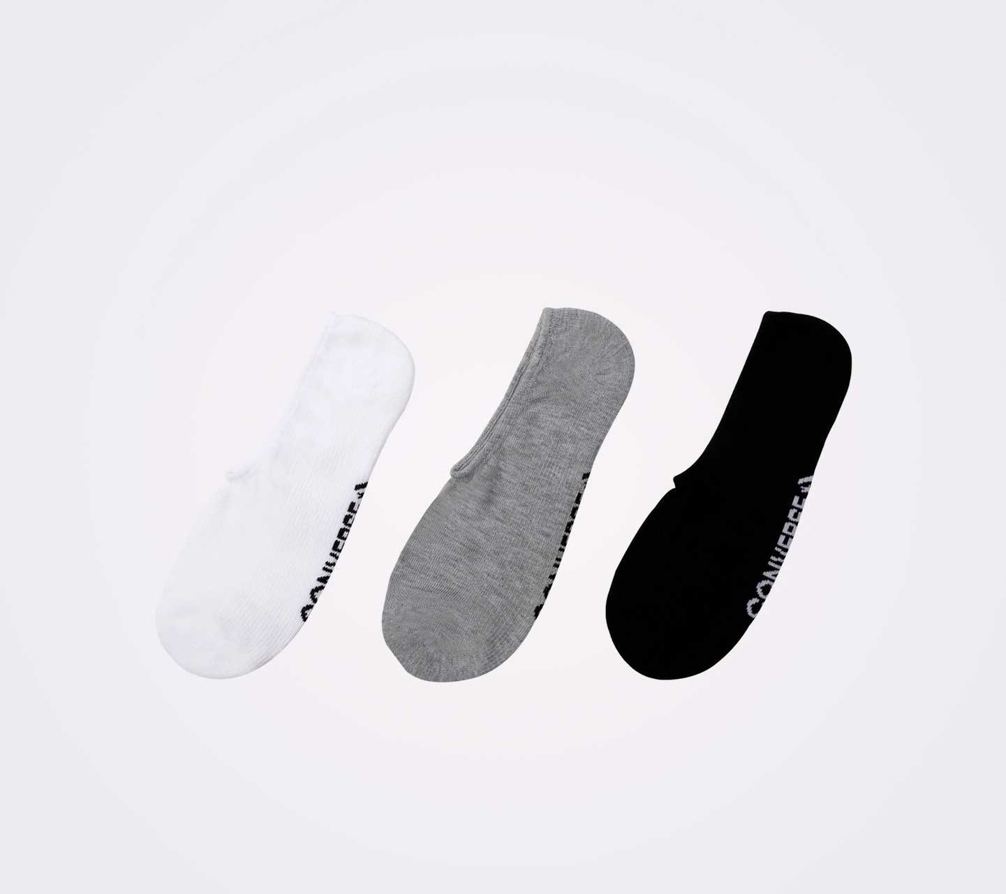 Calcetines Converse Tripack con Varios Multicolor Unisex Vista lateral