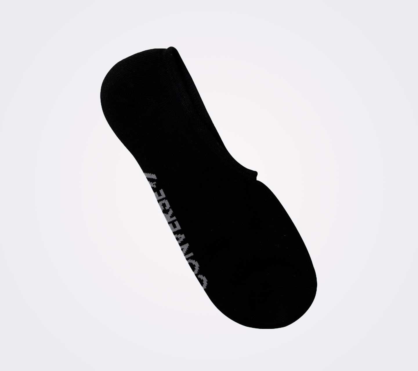 Calcetines Converse Tripack Multicolor Unisex Vista del par color negro