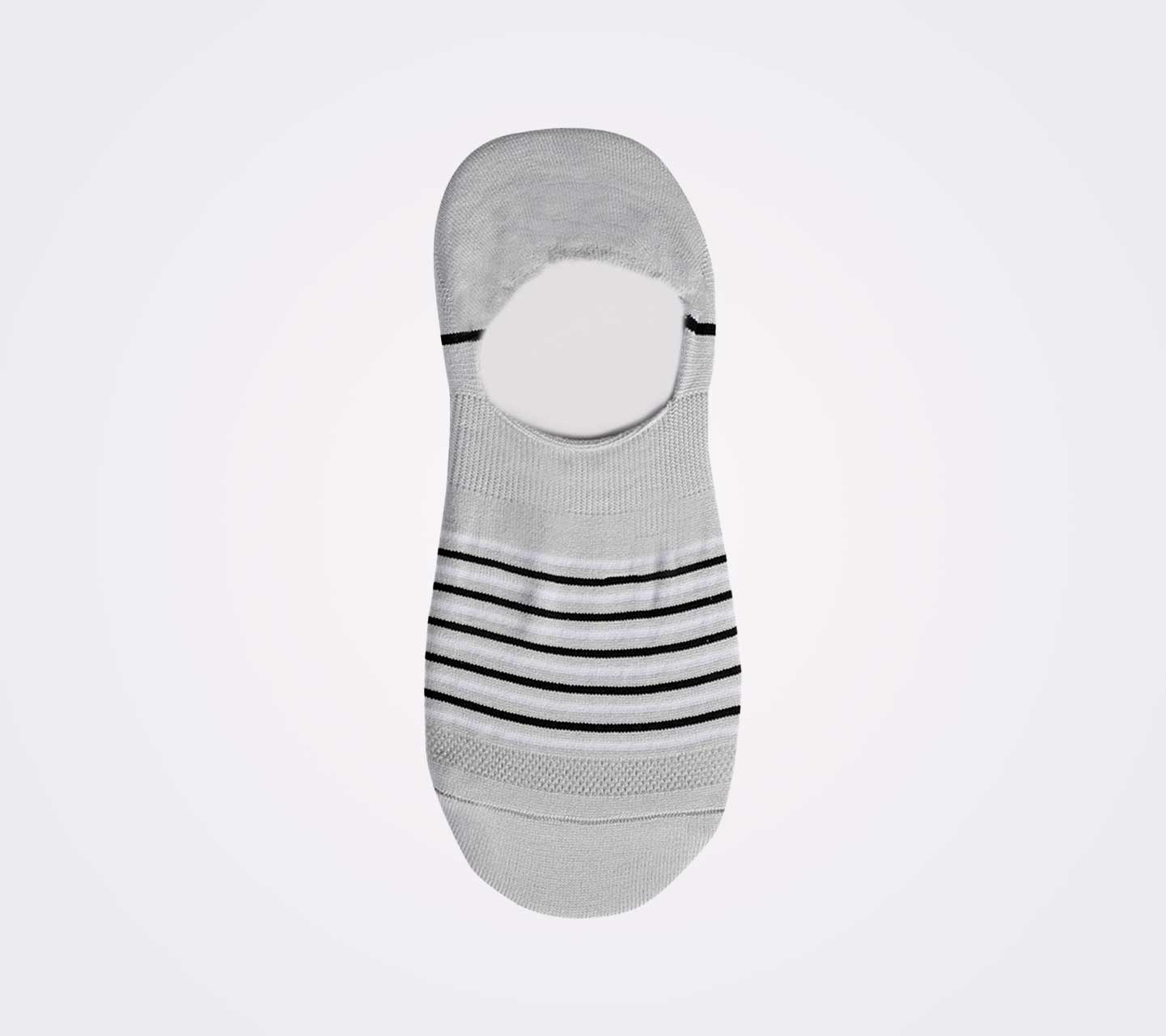 Calcetines Converse Rayados Tripack Unisex Vista del par gris