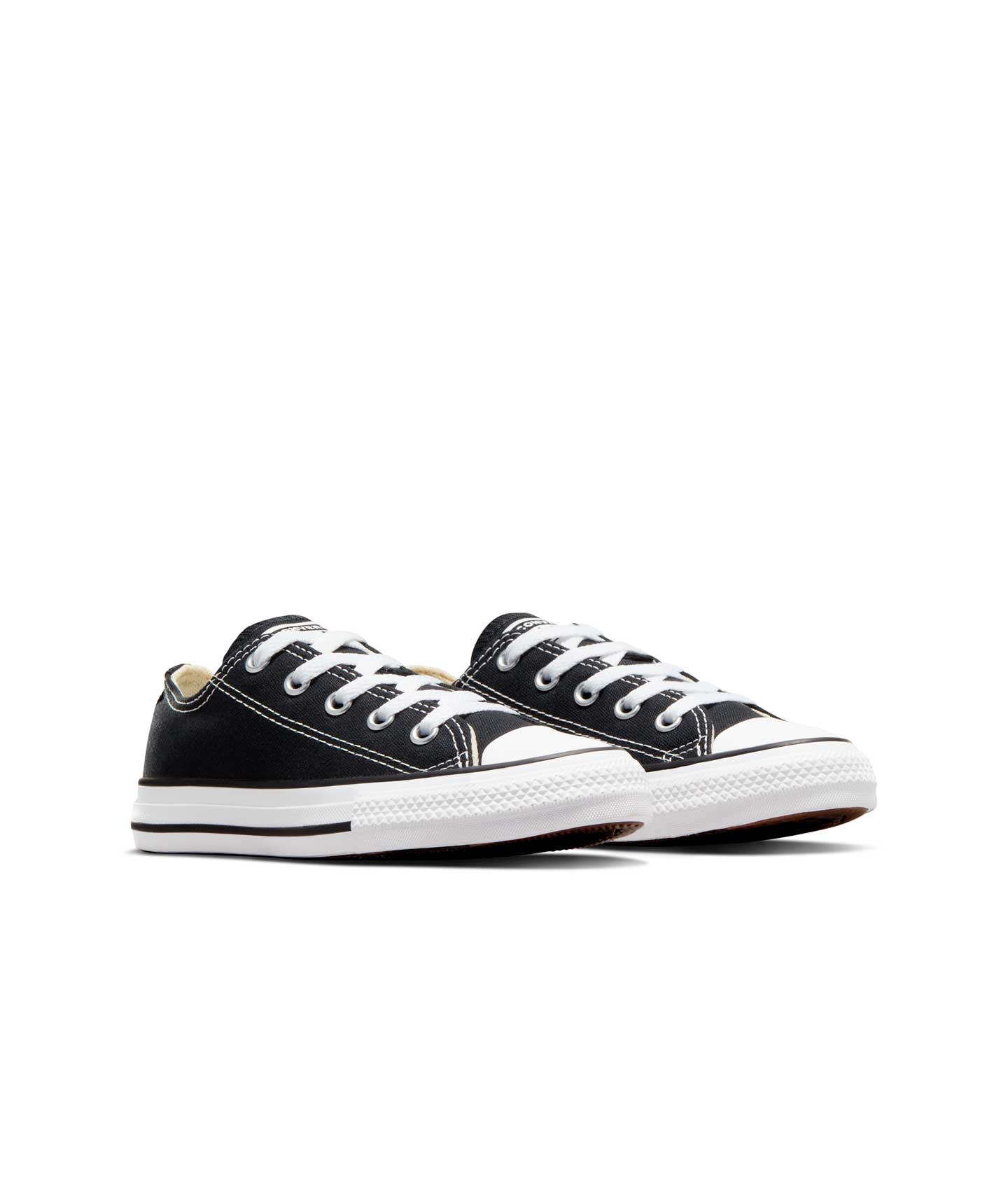 Tenis Converse Chuck Taylor Clásico Negros en Choclo de Lona para Niños Vista lateral derecha del par