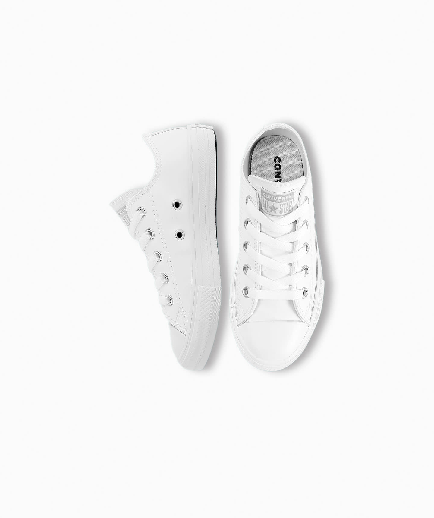 Converse blancas niño piel shop