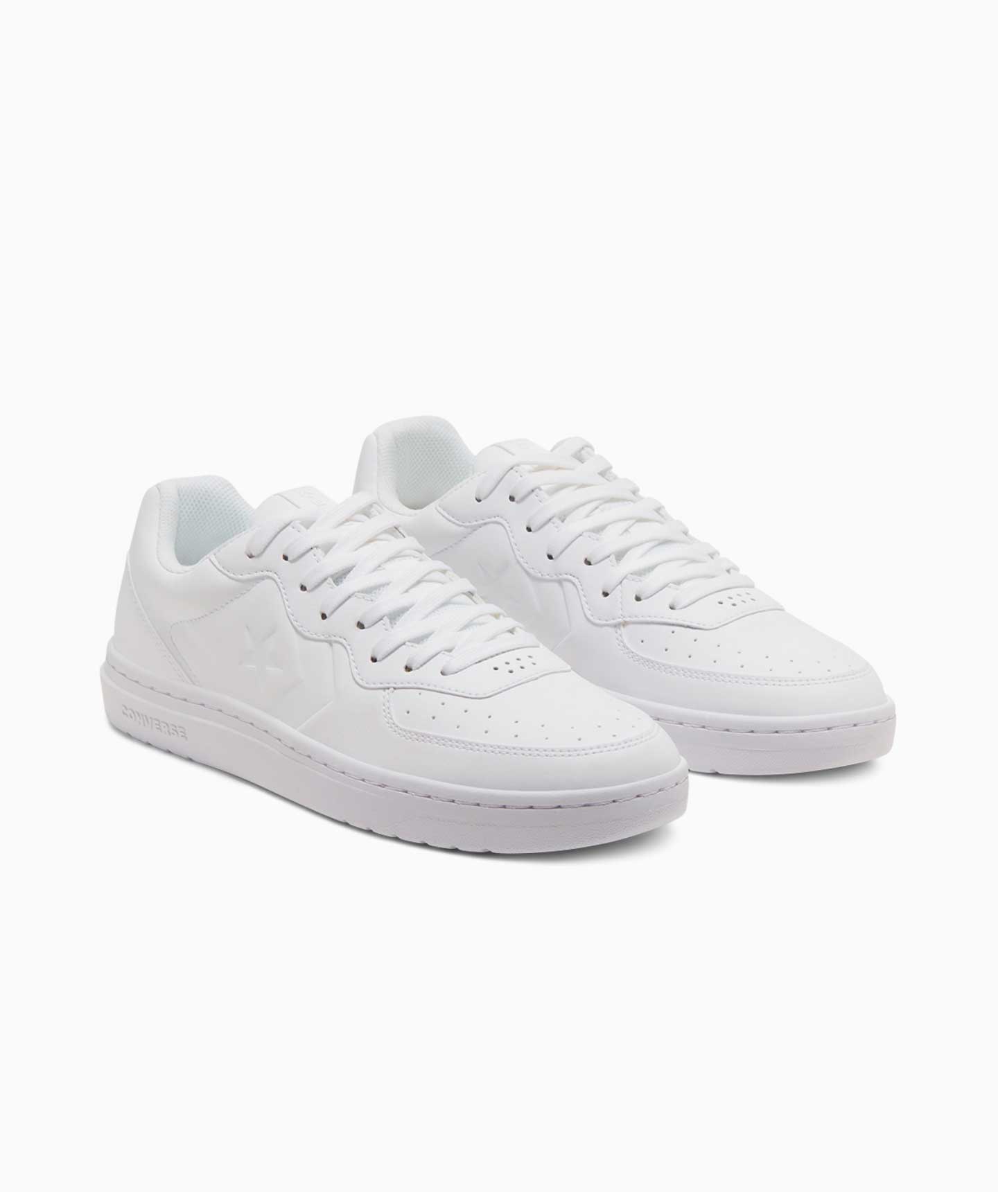 Tenis Converse Rival Blancos en Choclo Tipo Piel Unisex Vista lateral derecha del par