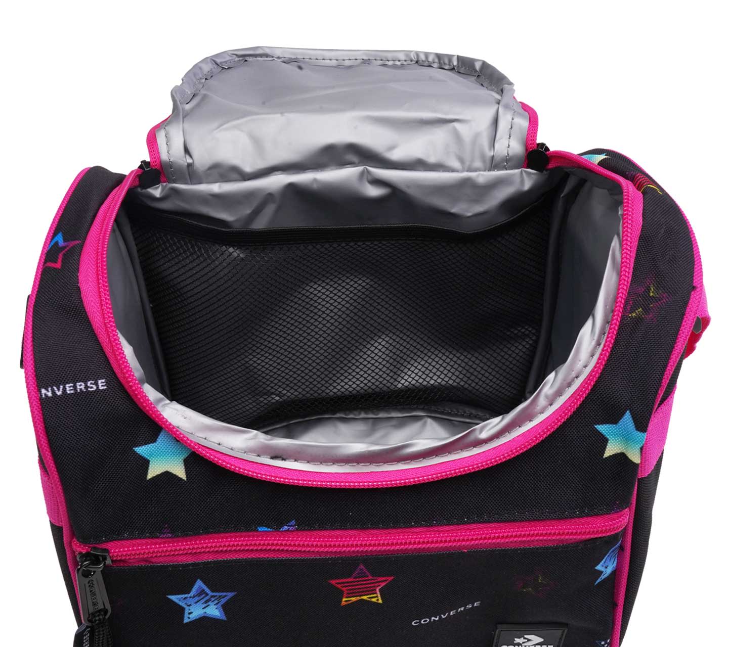 Lonchera Converse BTS 24 Multicolor con Impresión de Estrellas Unisex Vista del interior