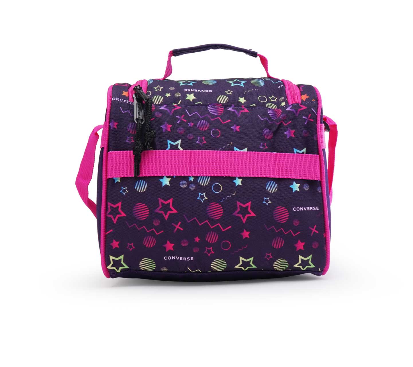 Lonchera Converse BTS 24 Multicolor con Fondo Lila Unisex Vista trasera