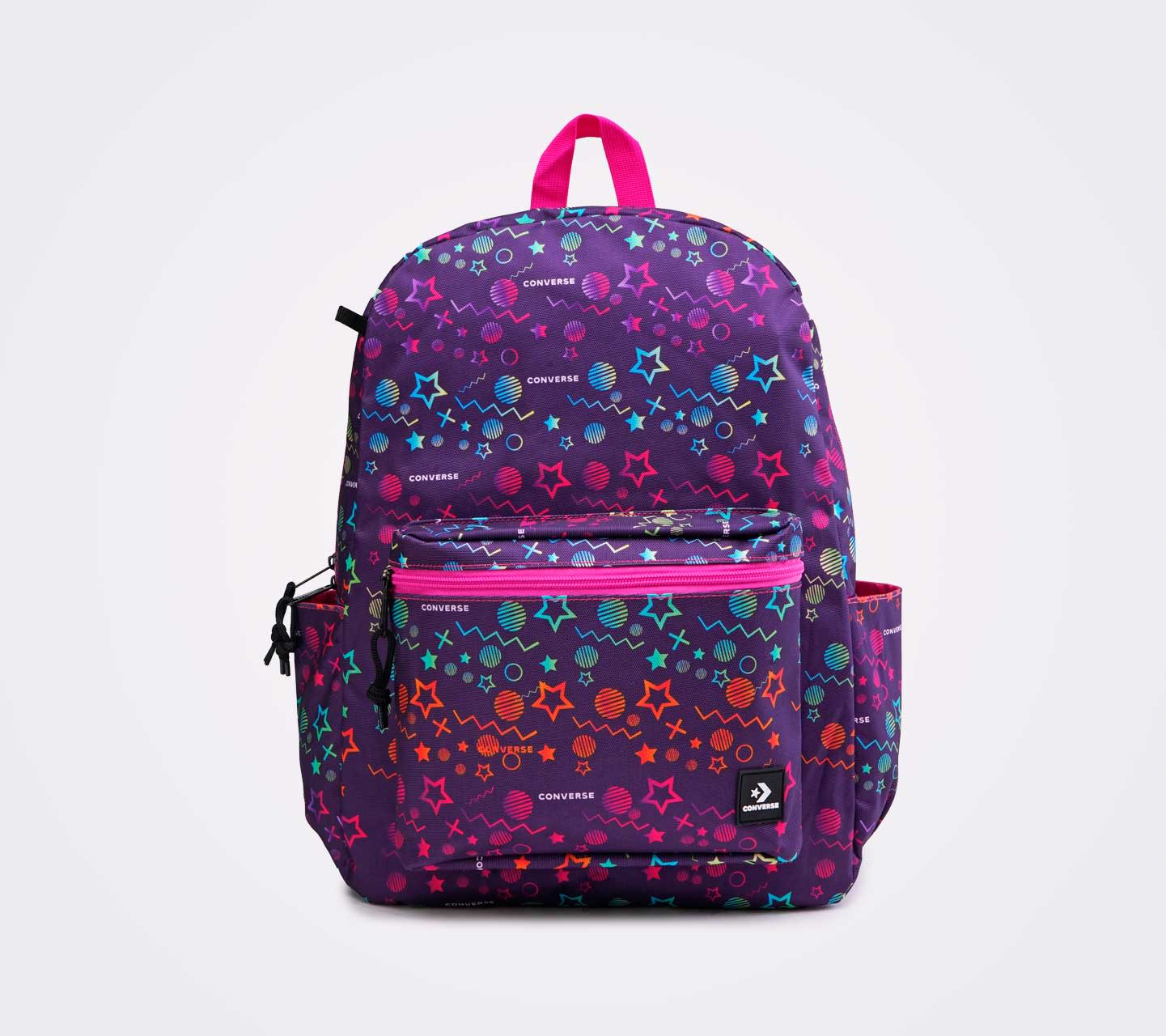 Mochila Converse BTS 24 Lila con Impresion Estrellas y Planetas Multicolor Unisex Converse Mexico
