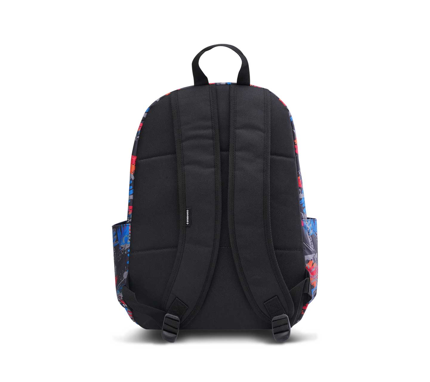 Mochila Azul Converse BTS 24 Multicolor Tonos en Contrastes Azul y Rojo Unisex Vista trasera