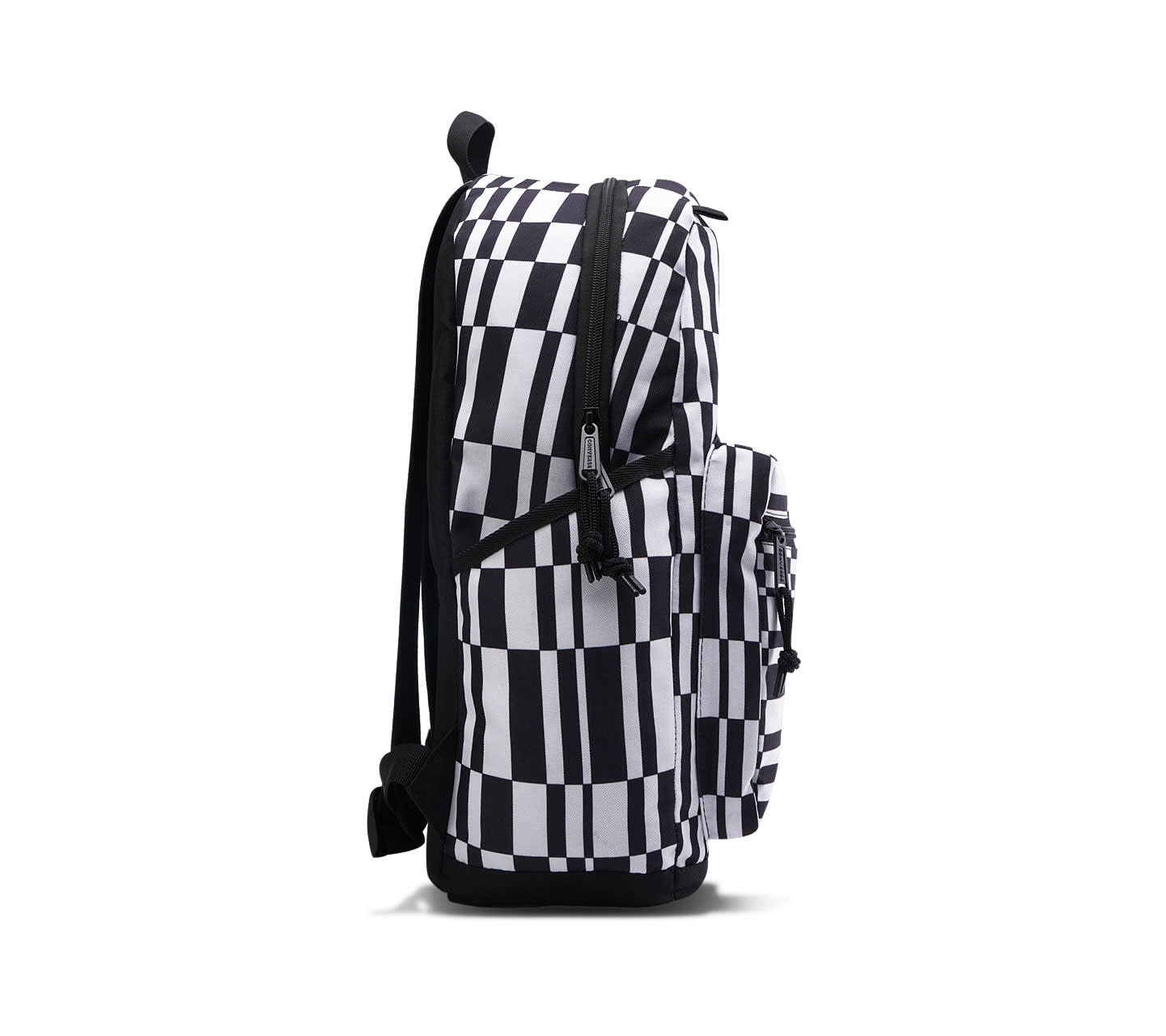 Mochila Converse BTS 24 Negra y Contraste Blanco Unisex Vista lateral
