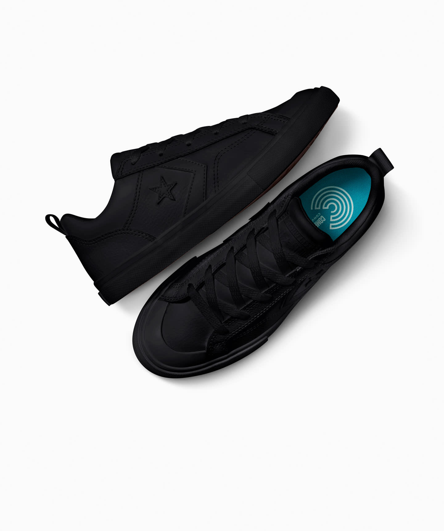 Tenis Converse Pro Blaze Negros en Choclo de Piel para Joven Vista aérea