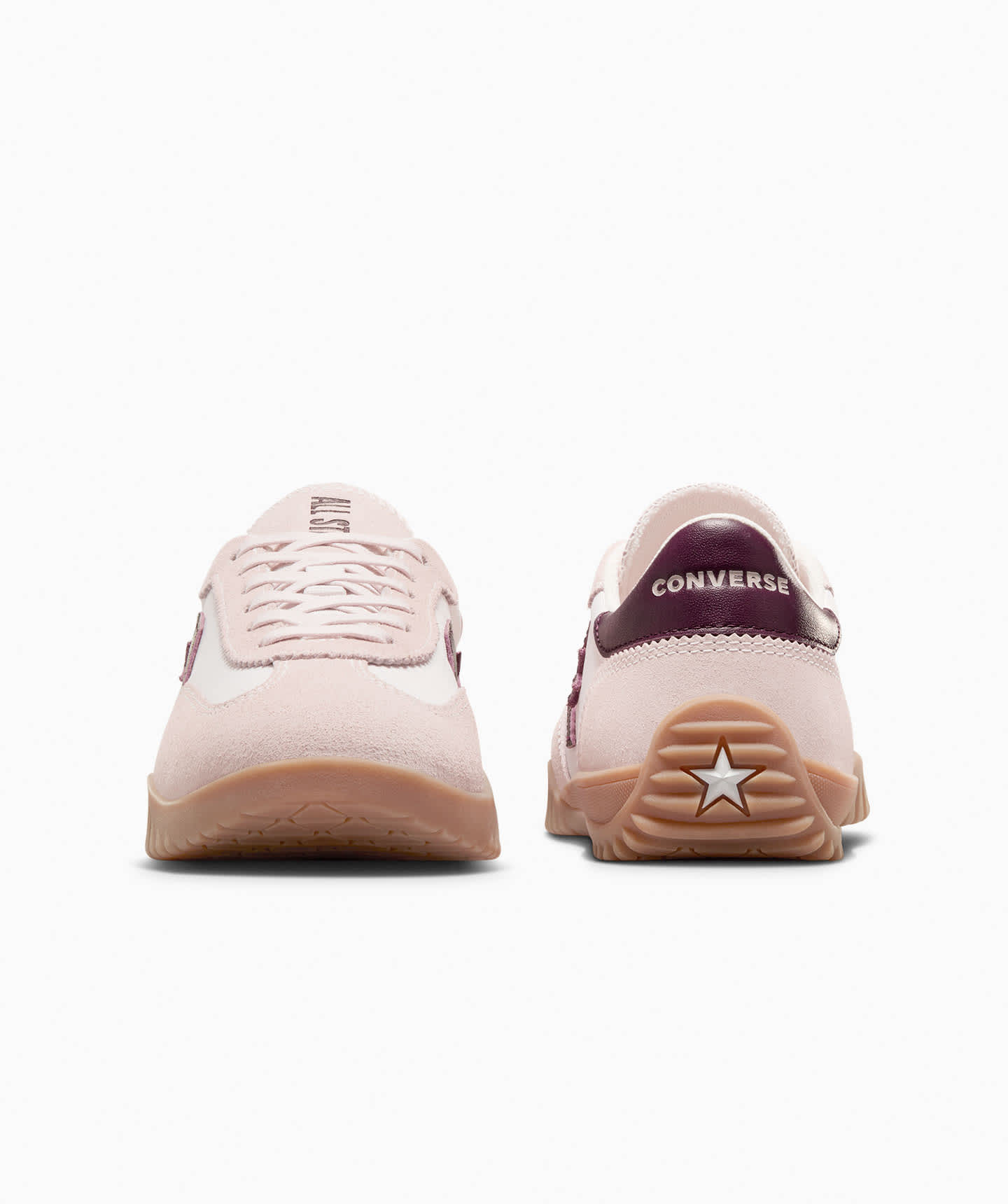Tenis Converse Run Star Trainer Multicolor en Choclo de Gamuza para Mujer Vista frontal y trasera