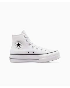 Tenis Converse de Plataforma Lift Blancos en Bota de Lona para Mujer Vista lateral interior