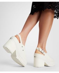Tenis Converse de Plataforma Chuck 70 De Luxe Heel Mule Beige Slip On de Lona para Mujer