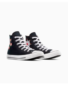 Tenis Converse  Chuck Taylor All Star Negros con Diseño de Fresas en Bota de Lona para Mujer
