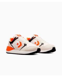 Tenis Converse Wave Trainer Blancos con Contraste en Naranja en Choclo de Gamuza Unisex