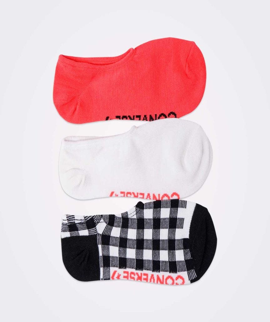 Tripack Converse de Calcetines Cortos Multicolor para Mujer Vista lateral derecha