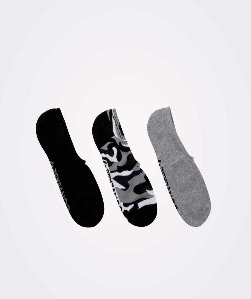 Calcetines Converse Tripack Multicolor Unisex Vista lateral derecha