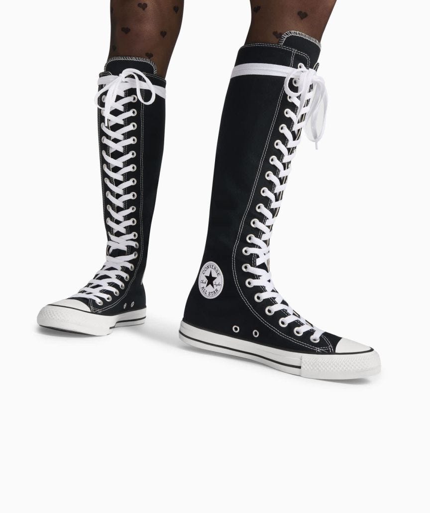 Tenis converse hasta la rodilla store