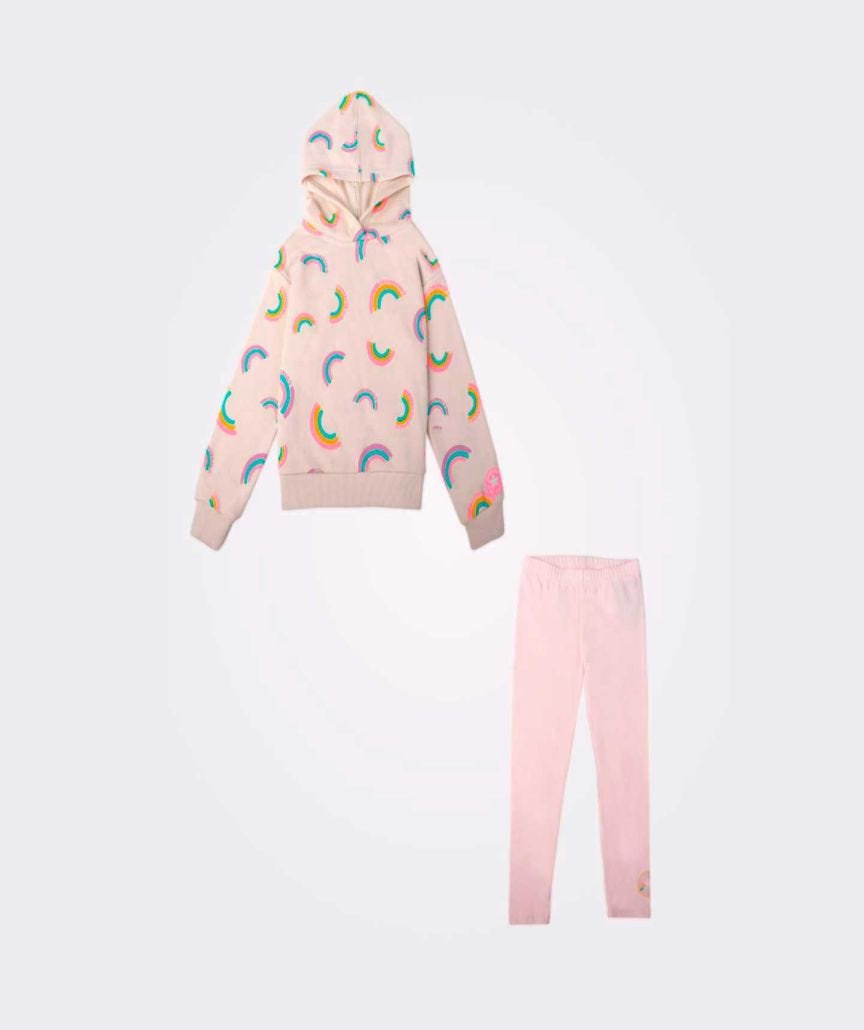 Conjunto Converse Arcoíris Rosa Unisex Vista key look