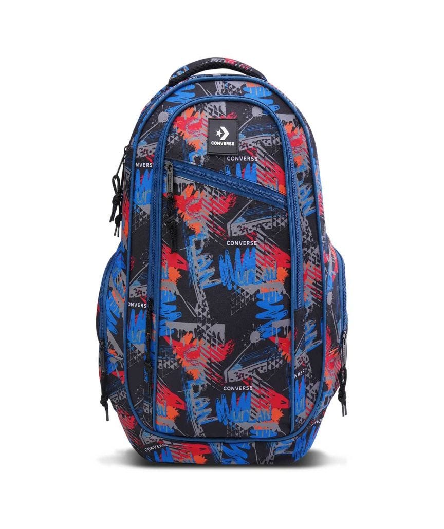 Mochila Converse BTS 24 Multicolor Azul Unisex Vista frontal
