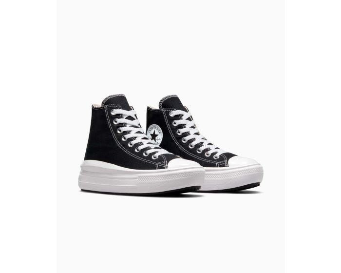 Tenis Converse de Plataforma Move Negros en Bota de Lona para Mujer Vista lateral derecha del par