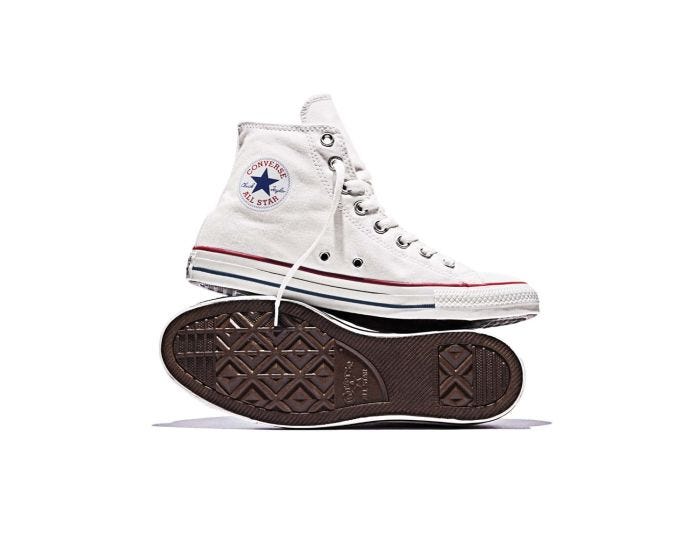 Tenis Converse Chuck Taylor All Star Blancos en Bota de Lona Unisex Vista lateral interior