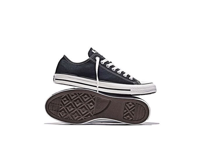 Tenis Converse Chuck Taylor All Star Negros en Choclo de Lona Unisex Vista lateral exterior