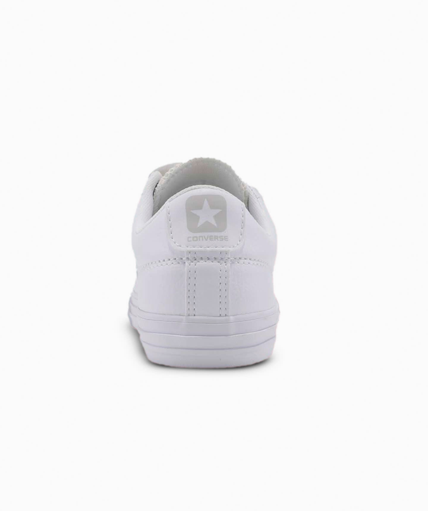 Tenis Converse Star Player V3 Blancos en Choclo Tipo Piel para Niños Vista trasera